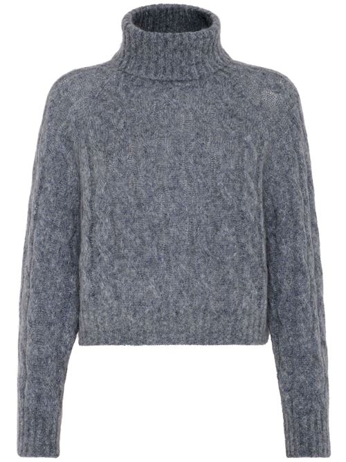 Blue-grey wool-mohair knit Brunello Cucinelli | MHM523603C1599